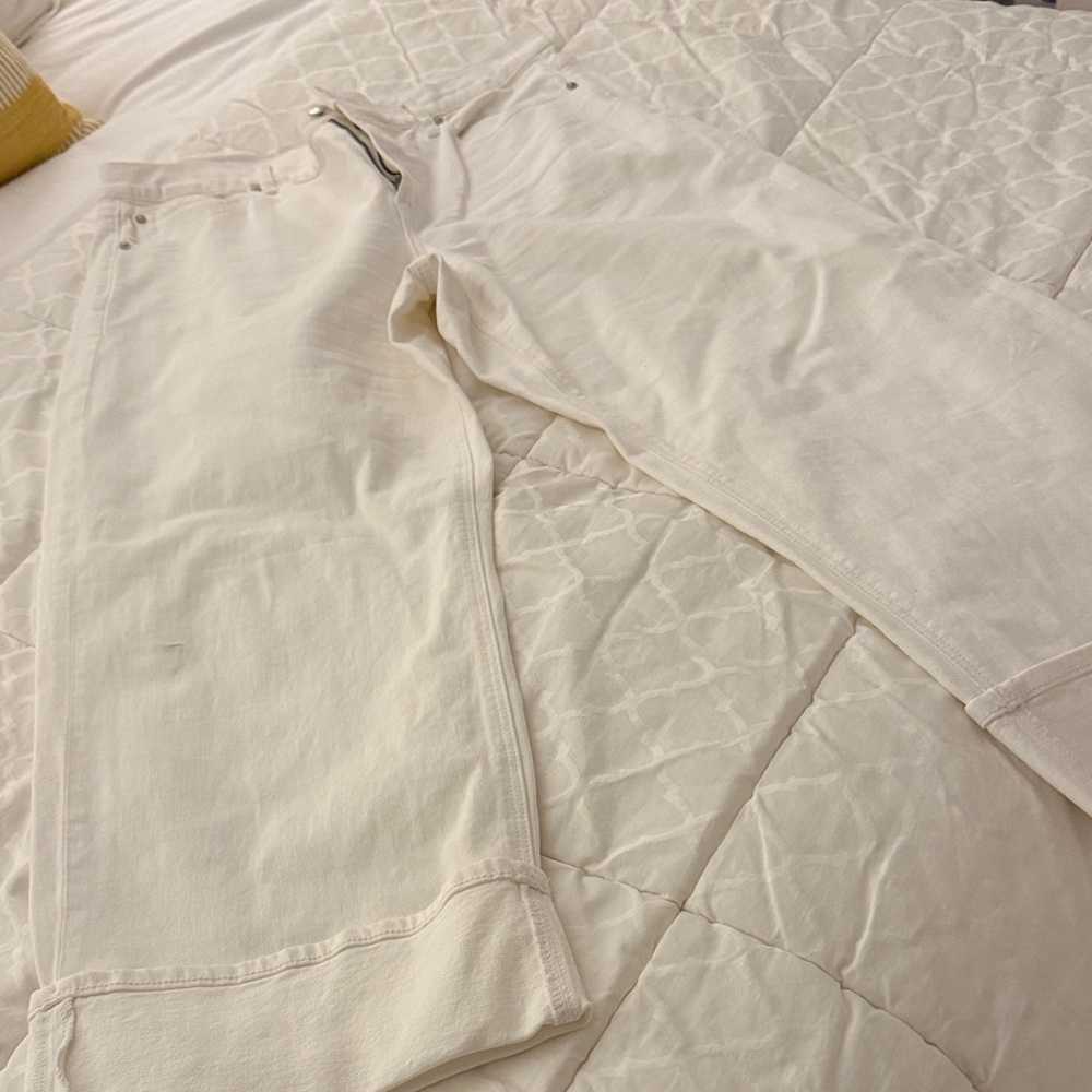 Cream Casual Pants